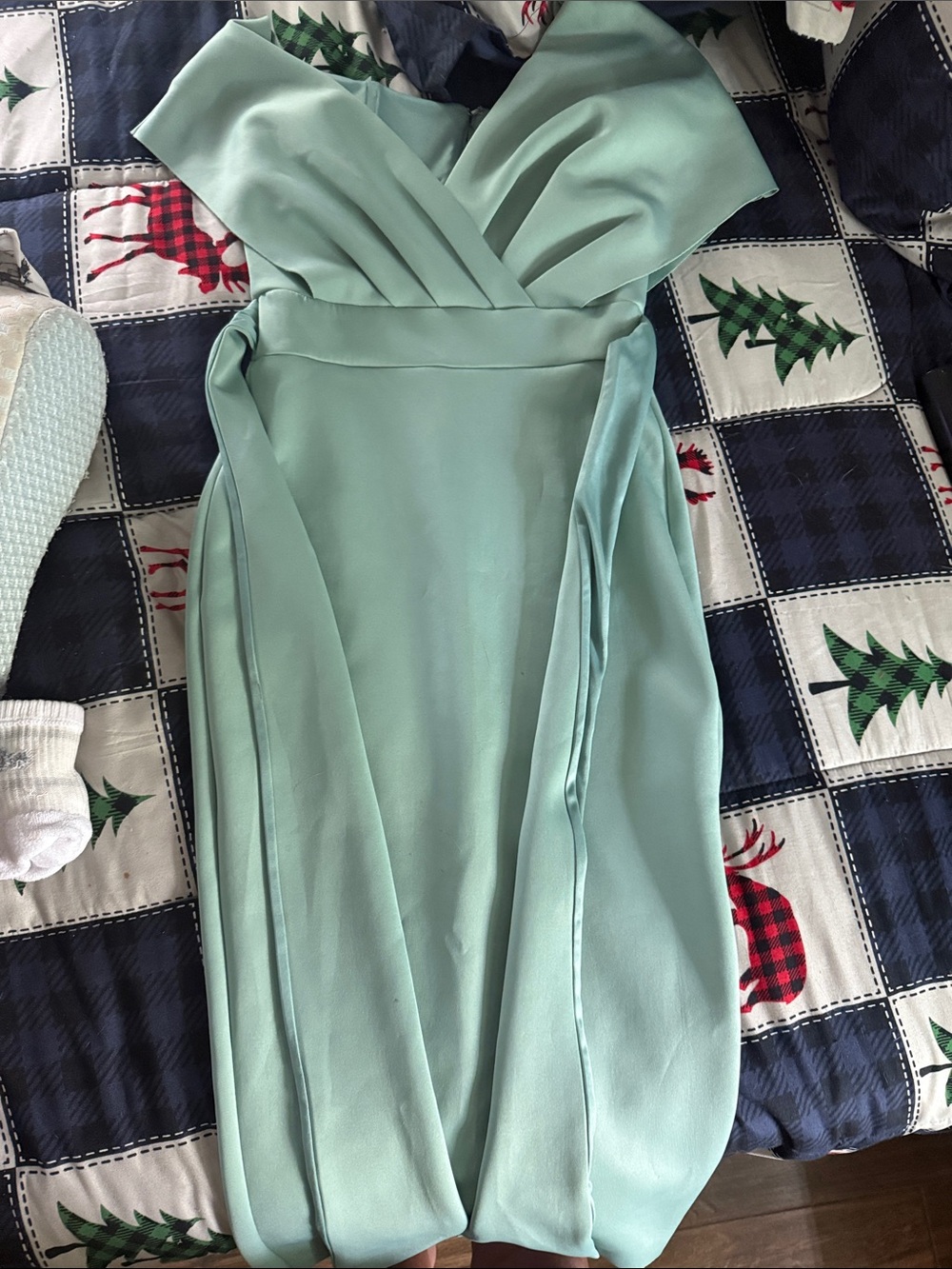 ASOS Mint Green Strapless Sheath Dress